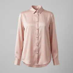 Product photo used for the try-on: blush silk blouse
